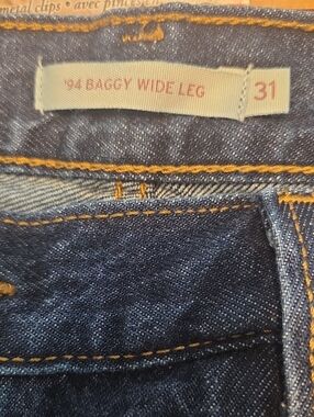 Levi's 94 Baggy  Dark Blue Denim Baggy Wide Leg Jeans